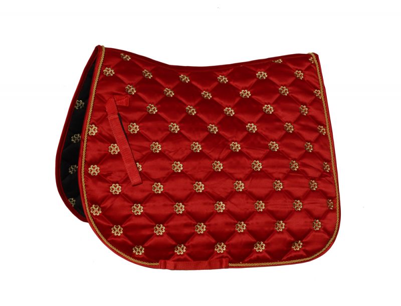 Rhinegold Satin Lucky Clover Saddle Pad - Top Of The Clops