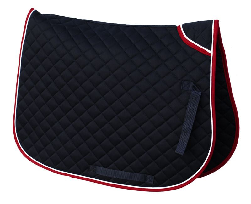 Rhinegold Quilted Saddle Cloth Twin Bound with Piped Edge - Top Of The Clops