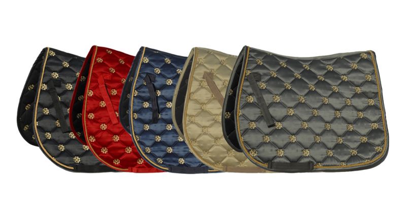 Rhinegold Satin Lucky Clover Saddle Pad - Top Of The Clops