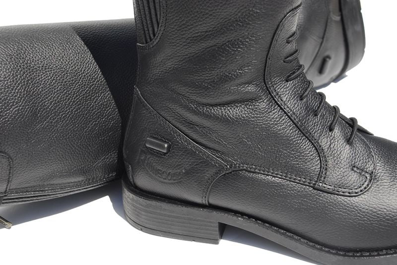 Rhinegold 'Elite' Luxus Extra Short Black Soft Long Leather Riding Boots - Top Of The Clops
