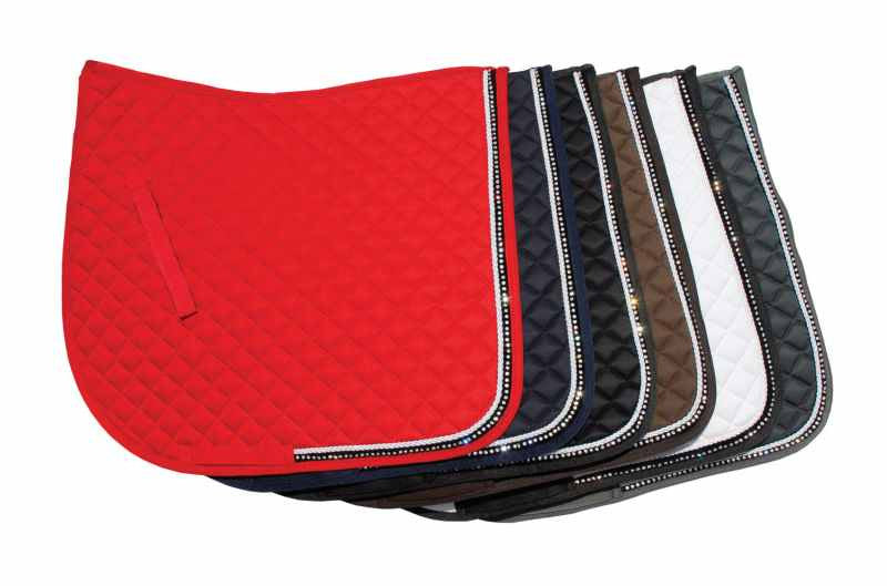 Rhinegold Elite Diamante Trimmed Saddle Cloth - Top Of The Clops