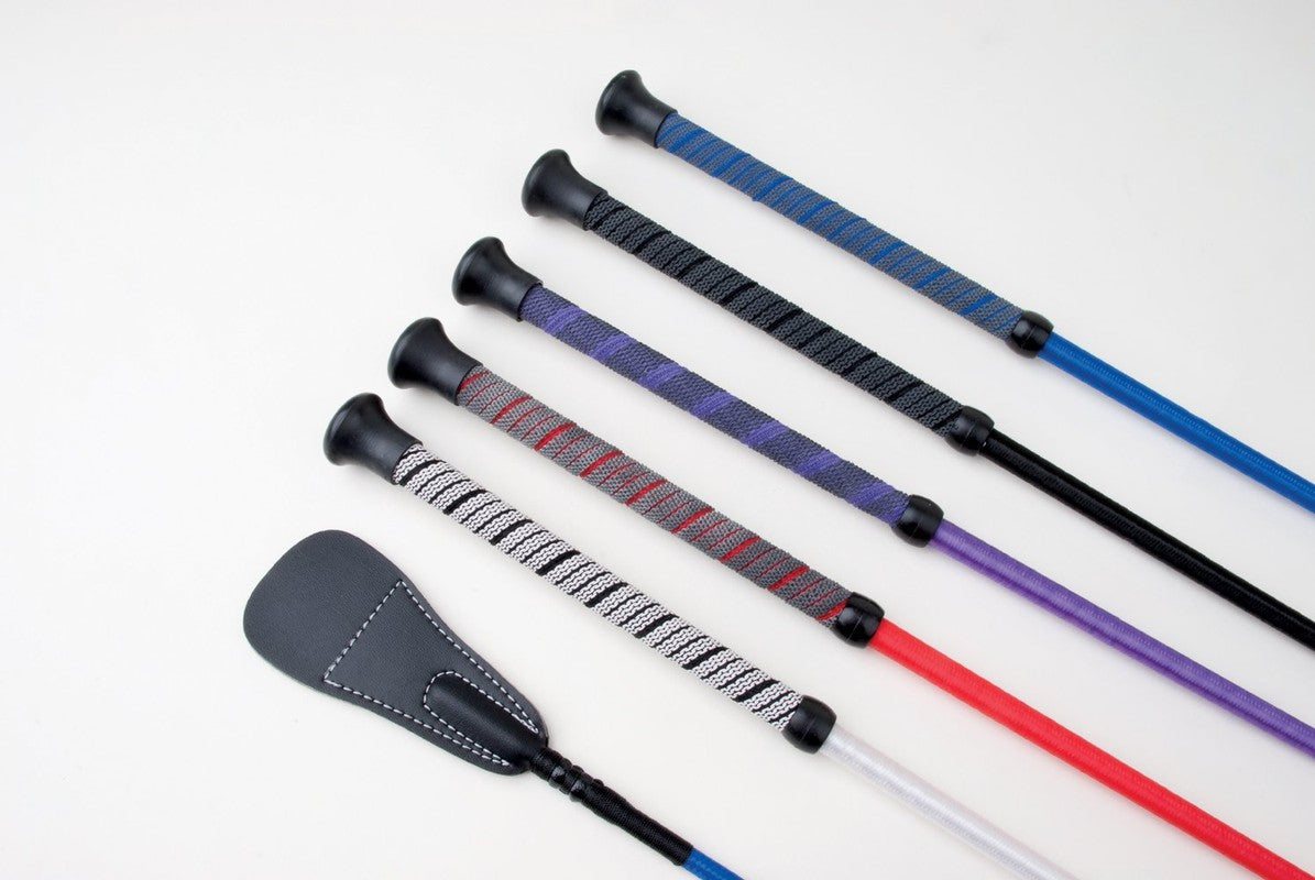 Harlequin Grip Handle Riding Crop - Top Of The Clops