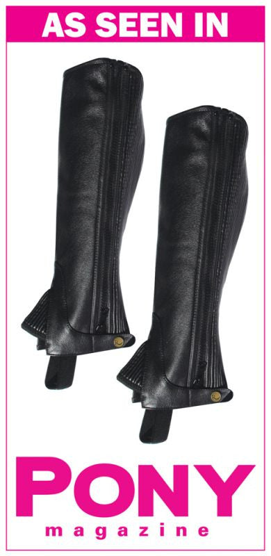 Rhinegold Childrens Leather Gaiters - Top Of The Clops