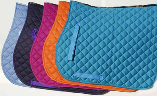 Rhinegold Cotton Quilted Saddle Cloth - Top Of The Clops