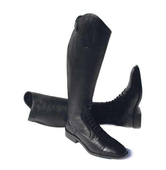 Rhinegold 'Elite' Luxus Black Soft Long Leather Riding Boots - Top Of The Clops