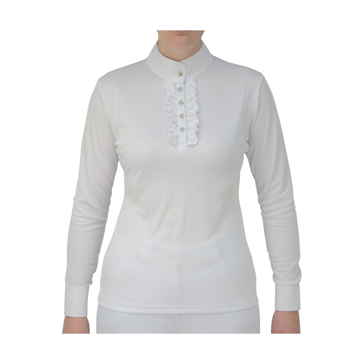 HY Fashion Ladies Katherine Ruffle Long Sleeved Show Shirt - Top Of The Clops