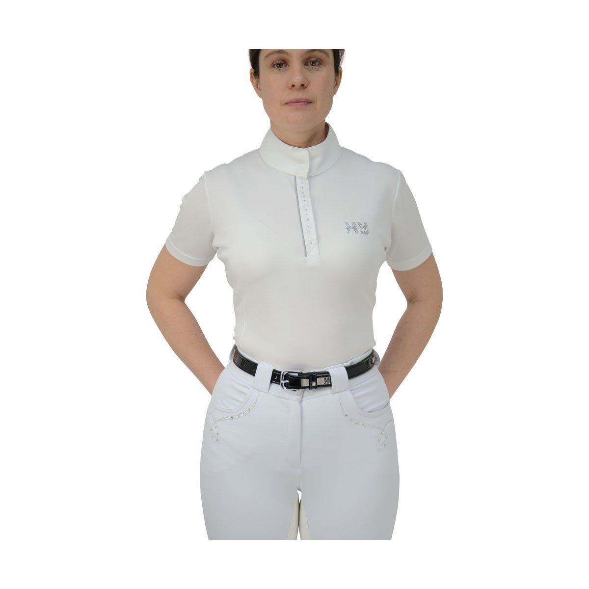HY Fashion Ladies Diamante Show Shirt - Top Of The Clops