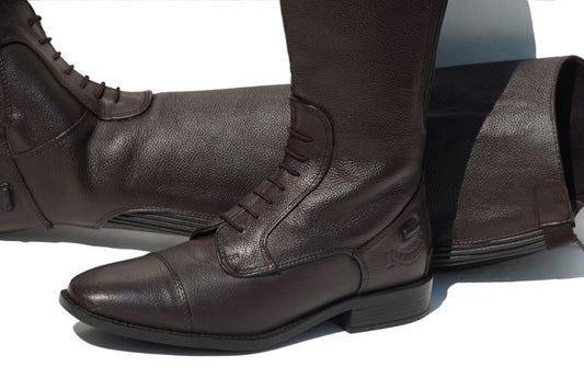 Rhinegold Elite Luxus Antique Brown Soft Leather Riding Boot - Top Of The Clops
