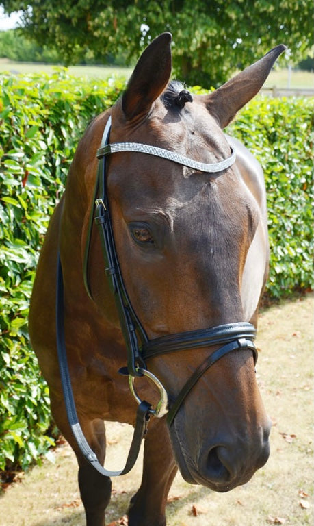 Hy Diamond Flash Bridle with Rubber Reins - Top Of The Clops