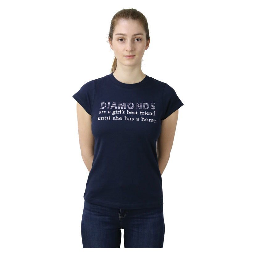 Hy Equestrian Diamonds Short Sleeve T- Shirt - Top Of The Clops