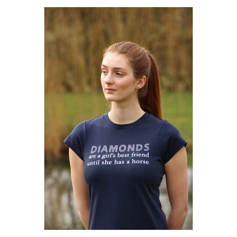 Hy Equestrian Diamonds Short Sleeve T- Shirt - Top Of The Clops