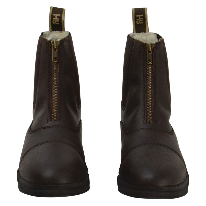 HyLAND Fleece Lined Zipped Wax Leather Jodhpur Boot - Top Of The Clops