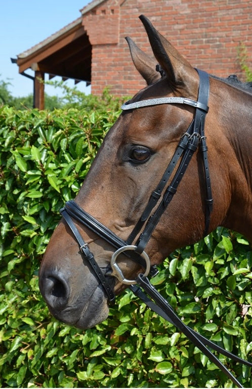 Hy Diamond Flash Bridle with Rubber Reins - Top Of The Clops