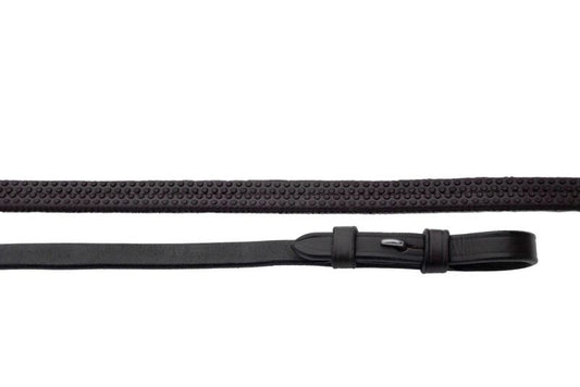 Heritage Child's English Leather Rubber Covered Reins - Top Of The Clops
