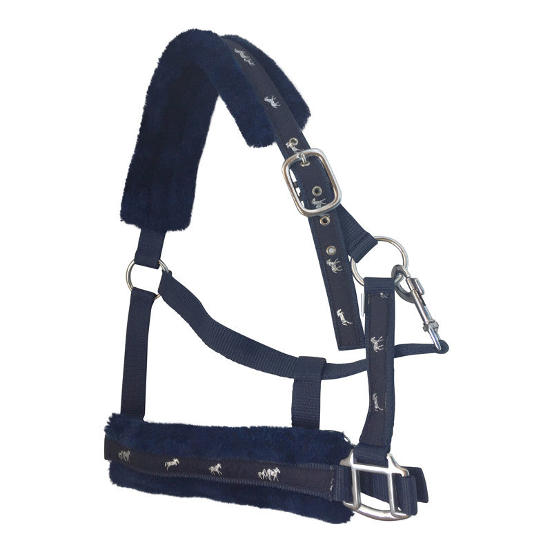 Rhinegold Padded Logo Headcollar - Top Of The Clops