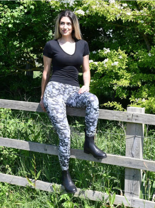 Rhinegold Full Seat Camo Riding Tights - Top Of The Clops