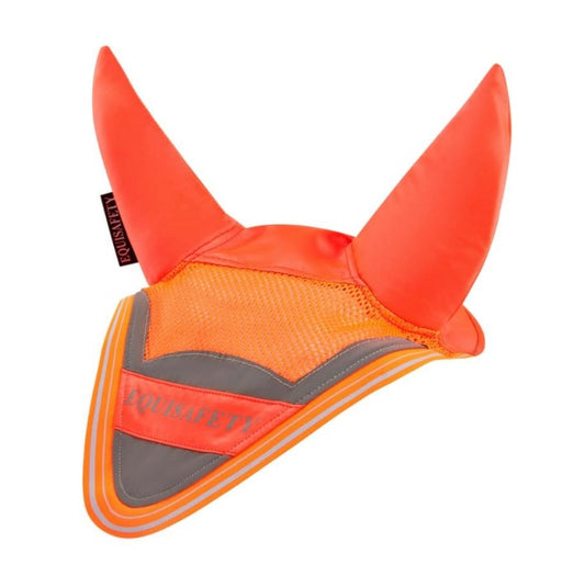 Equisafety Hi Vis Orange Acoustic Horse Ears - Top Of The Clops