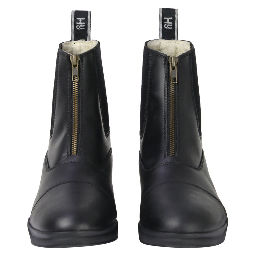 HyLAND Fleece Lined Zipped Wax Leather Jodhpur Boot - Top Of The Clops