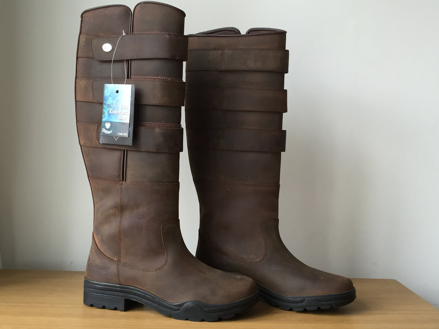 Rhinegold elite vermont leather 2025 country boots