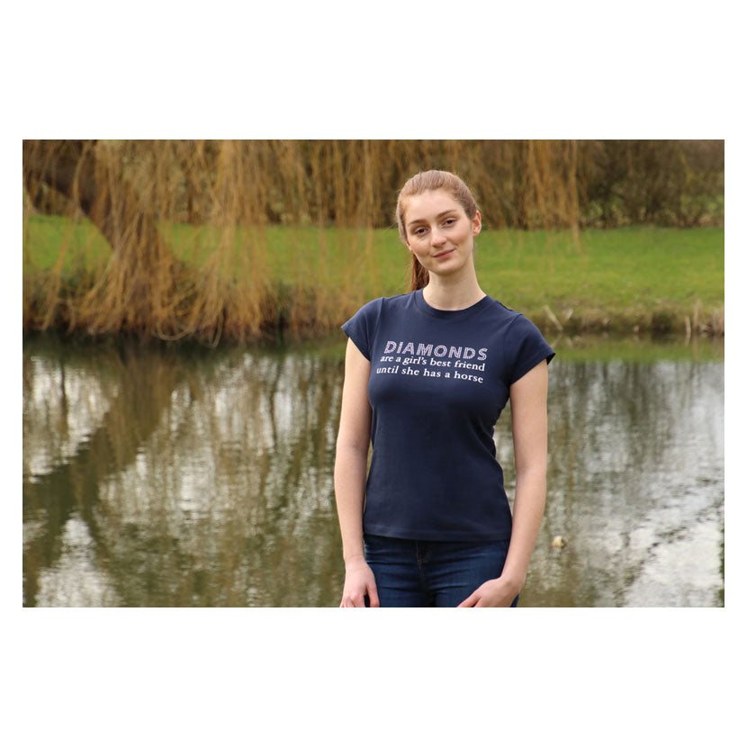 Hy Equestrian Diamonds Short Sleeve T- Shirt - Top Of The Clops