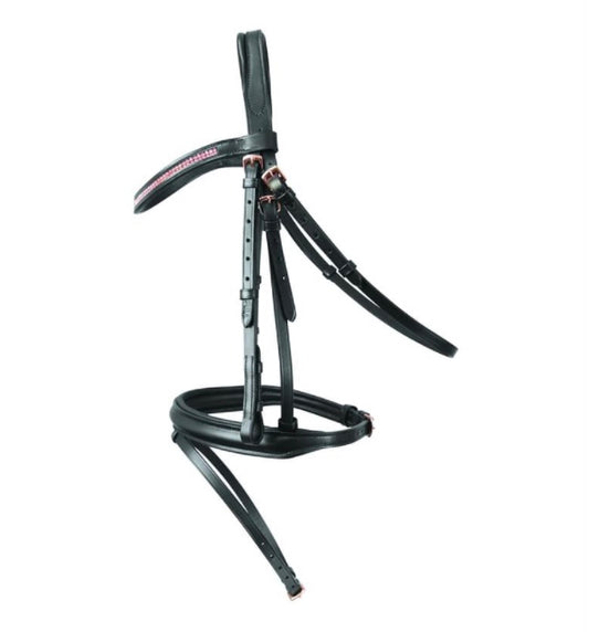 Hy Equestrian Rosciano Rose Gold Bridle - Top Of The Clops